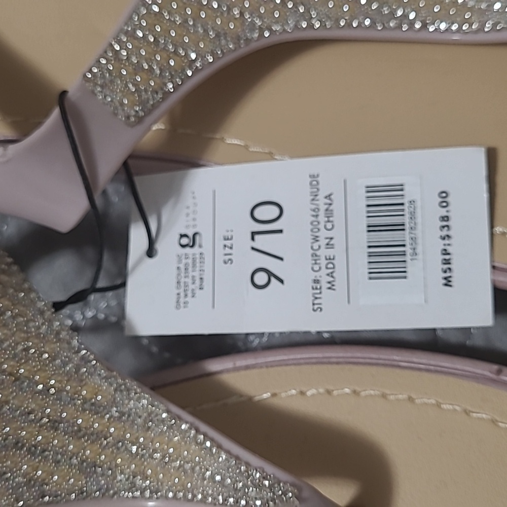Chatties Cushioned Insole Rhinestone Thong Sandals - Picture 6 of 6